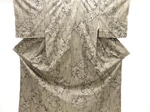 寺塔風景模様織り出し本場泥大島紬着物(5マルキ)